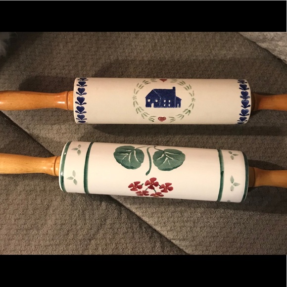 Other - Two porcelain rolling pins.